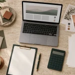 Web tasarım bütçesi ve proje kapsamı planlama masası