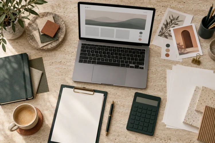 Web tasarım bütçesi ve proje kapsamı planlama masası