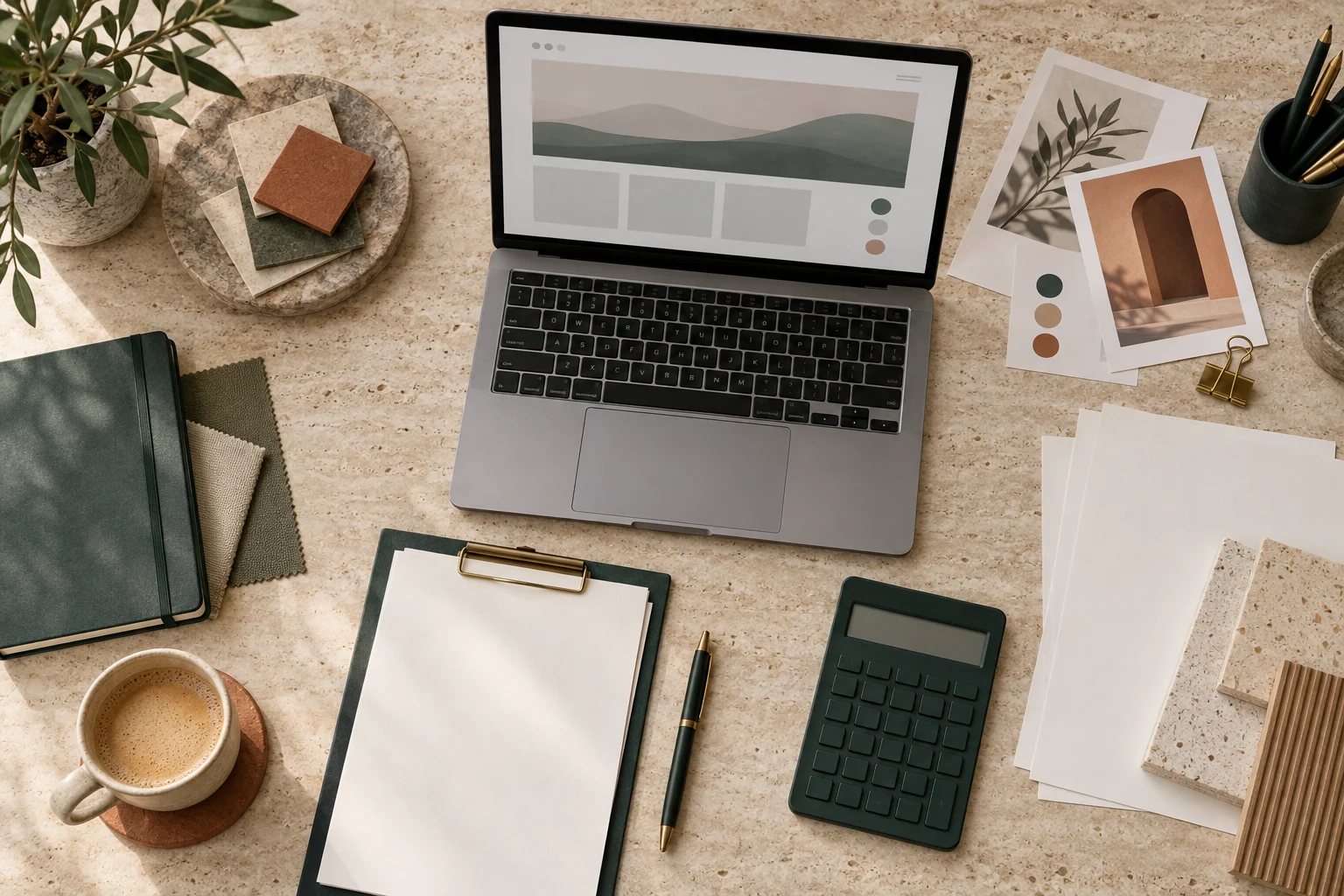 Web tasarım bütçesi ve proje kapsamı planlama masası
